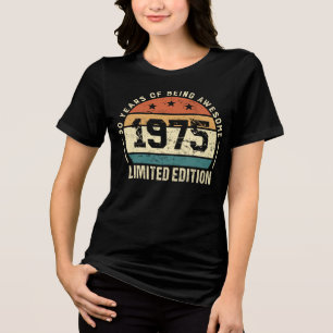 Vintage 1975 Retro-Geschenkidee zum 50. Geburtstag Tri-Blend Shirt