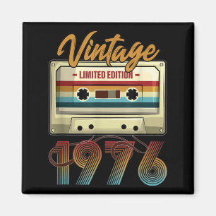 Vintage 1976 45. Geburtstag Kassettenband Geburtst Magnet