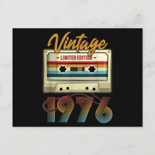 Vintage 1976 45. Geburtstagskassette Geburtstag Postkarte