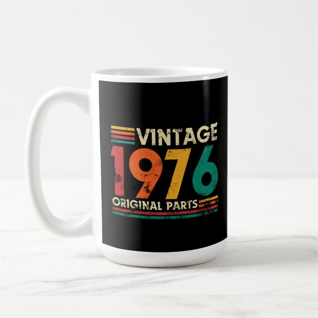 Vintage 1976 50. Geburtstag Kaffeetasse (Links)
