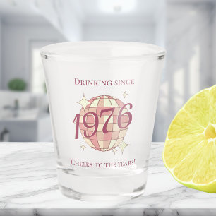 Vintage 1976 50. Geburtstag Retro Lila Schnapsglas