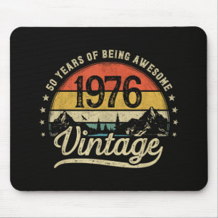 Vintage 1976 50 Jahre alt 50. Geburtstag Mousepad