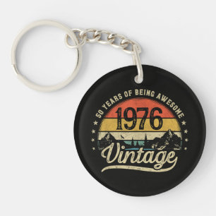 Vintage 1976 50 Jahre alt 50. Geburtstag Schlüsselanhänger