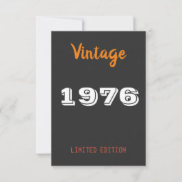 Vintage 1976 50th Birthday – Retro Party Supplies Dankeskarte