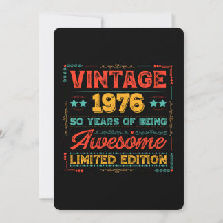 Vintage 1976 Hergestellt 1976 70. Geburtstag 50 Ja Einladung