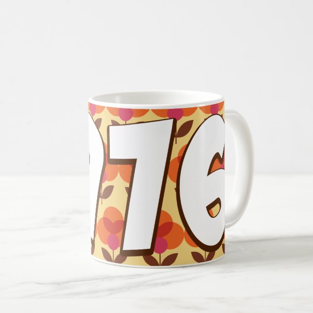 Vintage 1976 kaffeetasse (VorderseiteRechts)