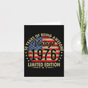Vintage 1976 Lied Edition 50 Jahre alt 50. Karte
