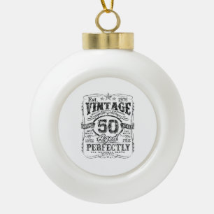 Vintage 1976 Limited Edition Shirt 50 Jahre alt 50 Keramik Kugel-Ornament
