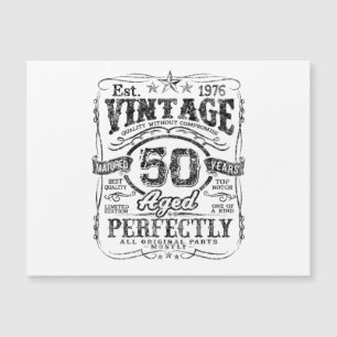 Vintage 1976 Limited Edition Shirt 50 Jahre alt 50 Magnetkarte