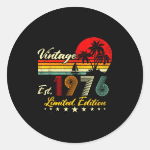 Vintage 1976 limitierte Auflage 50. Geburtstag 50 Runder Aufkleber