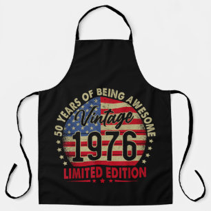 Vintage 1976 limitierte Auflage 50. Geburtstag Schürze