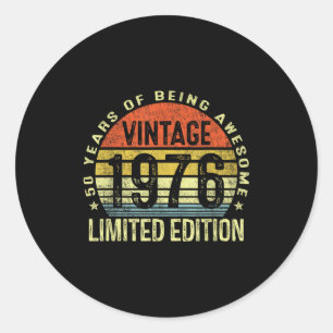 Vintage 1976 limitierte Auflage 50 Jahre alt 50. G Runder Aufkleber