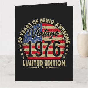 Vintage 1976 limitierte Auflage 50 Jahre alt Karte
