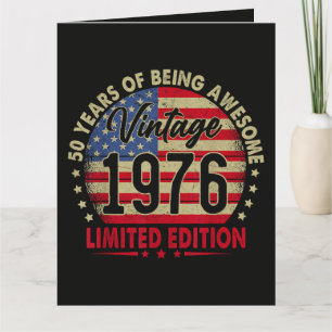 Vintage 1976 limitierte Auflage zum 50. Geburtstag Karte