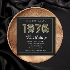 Vintage 1976 Retro Birthday 50th Birthday Einladung
