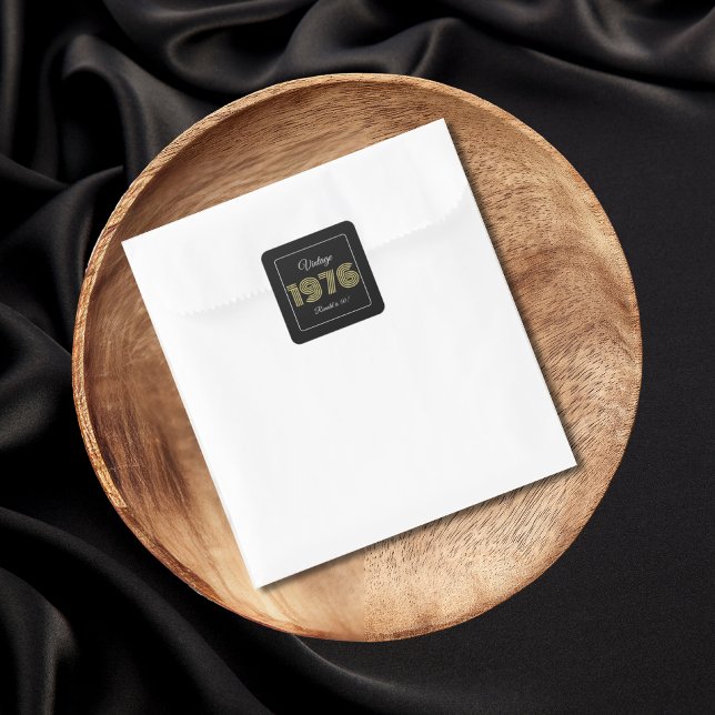 Vintage 1976 Retro Geburtstag 50. Geburtstag Quadratischer Aufkleber (Von Creator hochgeladen)