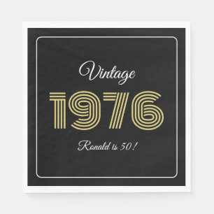 Vintage 1976 Retro Geburtstag 50. Geburtstag Serviette