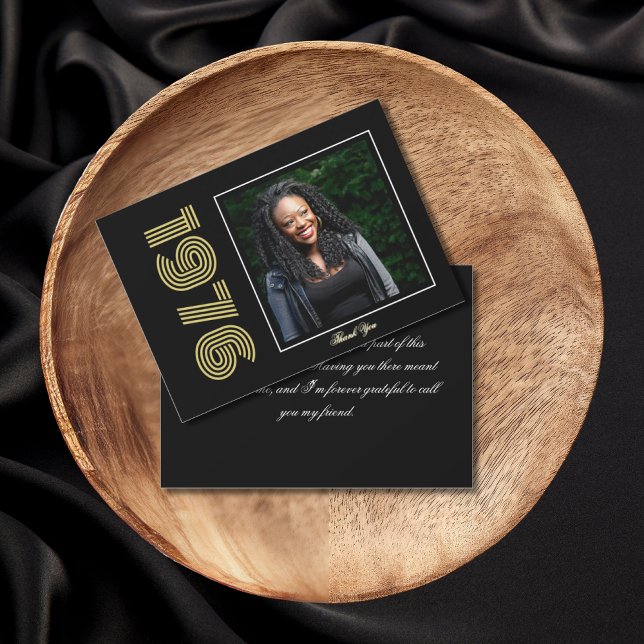 Vintage 1976 Retro Photo 50th Birthday  Dankeskarte (Von Creator hochgeladen)