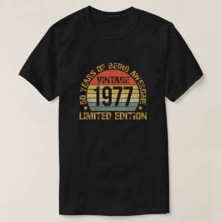Vintage 1977 50. Geburtstag Männer Frauen 50 Jahre T-Shirt