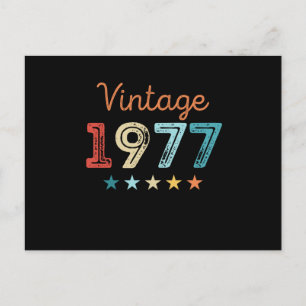 Vintage 1977 50. Geburtstag Retro-Geschenk 50 Jahr Postkarte