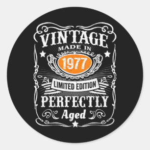 Vintage 1977 Lied Edition 50 Jahre alte Geschenke Runder Aufkleber