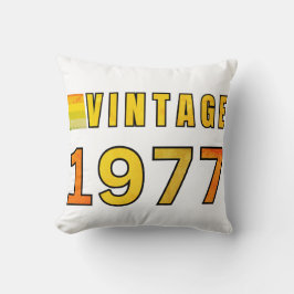 Vintage 1977 Retro Birthday Design - Classic 70s S Kissen