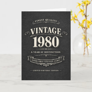 Vintage 1980 Geburtstag Karte