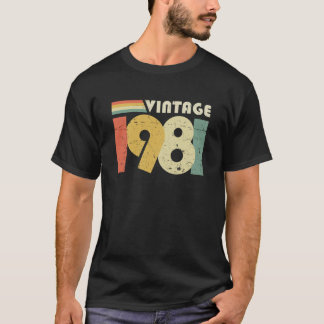 Vintage 1981, 40. Geburtstagsgeschenk abgenutztes T-Shirt