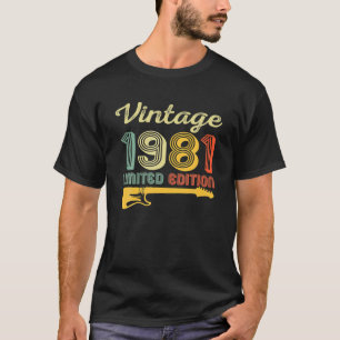 Vintage 1981 Geburtstagsgitarre 41. Geburtstag 41 T-Shirt