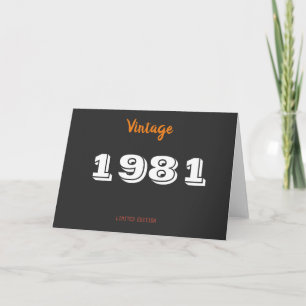 Vintage 1981 limitierte Auflage 40. Geburtstagsges Karte