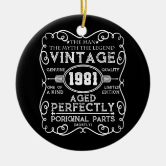Vintage 1981 Man Myth Legend 40th Birthday Keramik Ornament