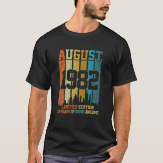 Vintage 1982 39 Jahre alt Hergestellt im August 19 T-Shirt