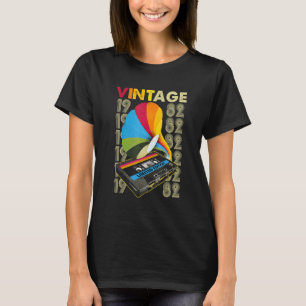 Vintage 1982 40. Geburtstags-Kassette für Männer T-Shirt