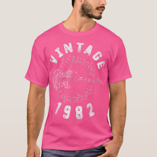 Vintage 1982 Birthday Limited Edition Guitar Music T-Shirt
