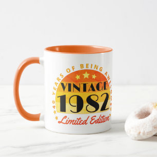 Vintage 1982 limitierte Auflage zum 40. Geburtstag Tasse