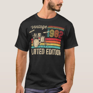 Vintage 1982 Trommeln 41. Geburtstag Drummer T-Shirt