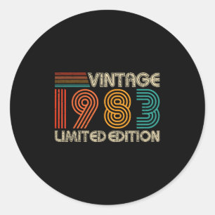 Vintage 1983 Limitierte Auflage Clic 1983 Männer F Runder Aufkleber