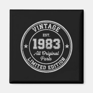 Vintage 1983 Originalteile 43 Geburtstag limitiert Magnet