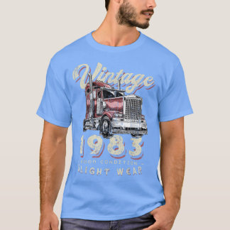 Vintage 1983 Trucker Big Rig LKW-Fahrer 39. Geburt T-Shirt