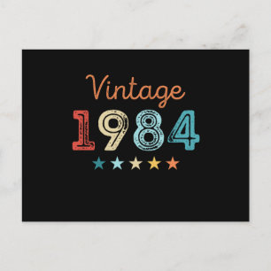 Vintage 1984 40. Geburtstag Retro-Geschenk 40 Jahr Postkarte