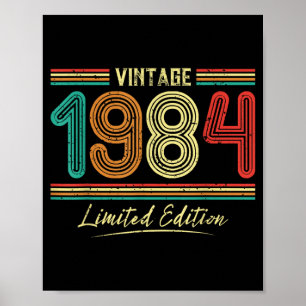 Vintage 1984 Geburtstag 1984 Lied Edition Retro Mä Poster
