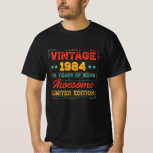 Vintage 1984 Hergestellt in 1984 40. Geburtstag 40 T-Shirt