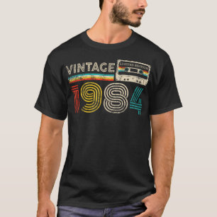Vintage 1984 Klassischer Geburtstag 1984 Kassetten T-Shirt