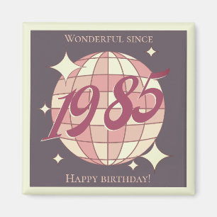 Vintage 1985 39. Geburtstag Retro Lila Magnet