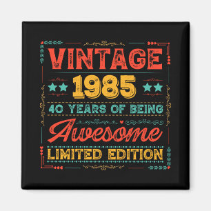 Vintage 1985 Hergestellt in 1985 40. Geburtstag 40 Magnet