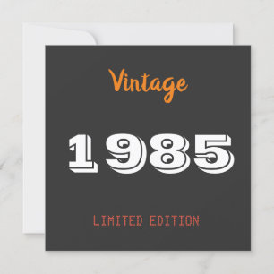 Vintage 1985 limitierte Auflage 40. Geburtstagsges Einladung