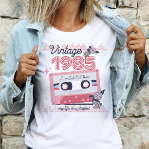 Vintage 1985 limitierte Auflage Musik-Kassette Ret T-Shirt