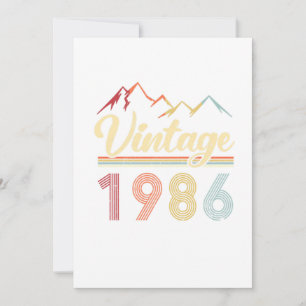 Vintage 1986 35. Geburtstag Retro 35 Jahre alt Einladung