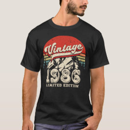 Vintage 1986 Birthday Retro 40th Outdoorsy Bday T-Shirt