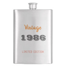 Vintage 1986 Flask – 40th Birthday Gift for Men 
